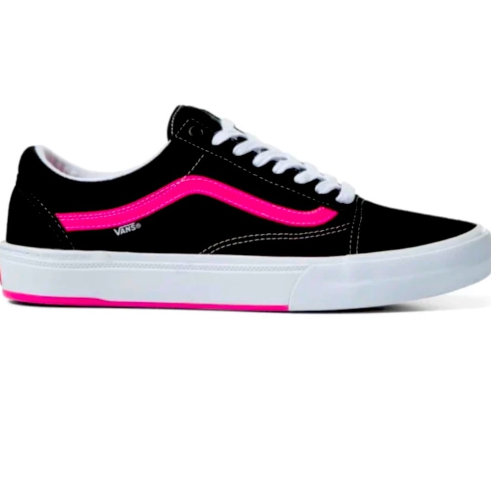 Vans Old Skool BMX Shoes-Black/Neon Pink